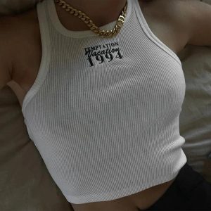 1994 Vintage Ribbed Tank Top - Cute 2000s Outfits & Y2K Fashion Inspiration