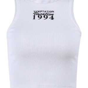 1994 Vintage Ribbed Tank Top - Cute 2000s Outfits & Y2K Fashion Inspiration