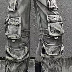 Ash Storm Cargo Jeans - Trendy 2000s Fashion Outfits, Y2K Style Essentials