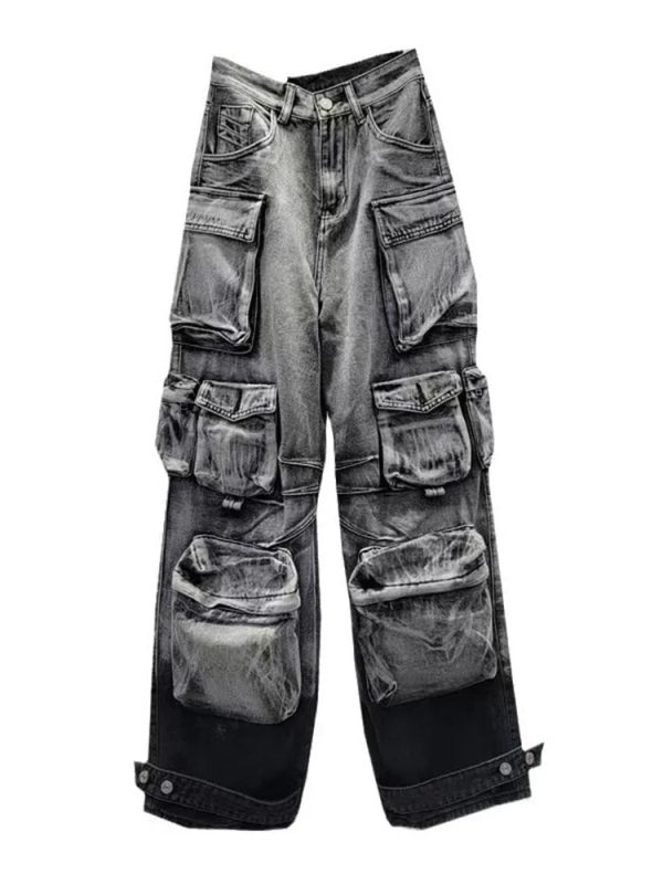 Ash Storm Cargo Jeans - Trendy 2000s Fashion Outfits, Y2K Style Essentials