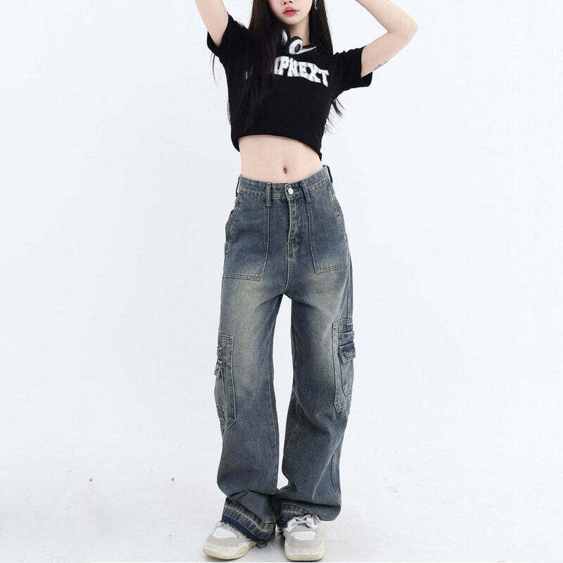 Bad Advice Cargo Jeans - Trendy 2000s Fashion Outfits for Y2K Style