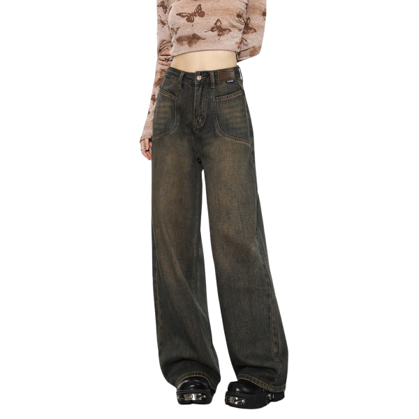 Basic Things Brown Jeans - Cute 2000s Outfits, Y2K Fashion Inspiration