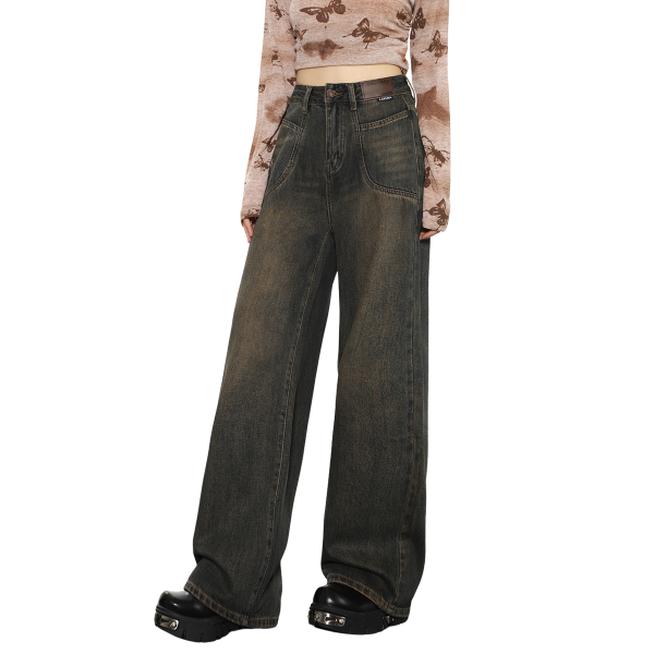 Basic Things Brown Jeans - Cute 2000s Outfits, Y2K Fashion Inspiration