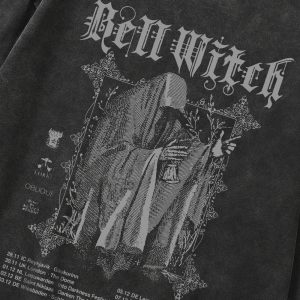 Bell Witch Gothic Long Sleeve Top - Y2K Fashion Outfit for 2000s Style