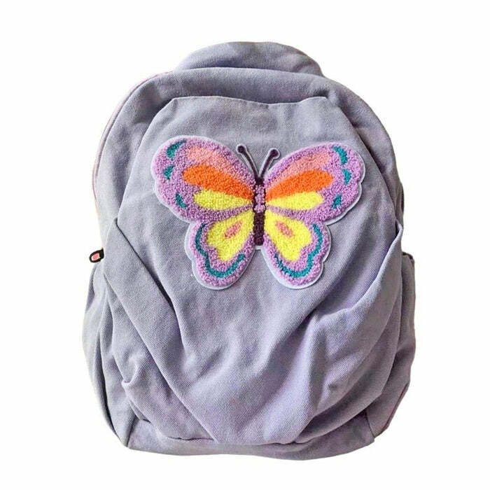 Butterfly Lavender Backpack - Cute 2000s Outfits & Y2K Fashion Inspiration