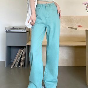 Candy Cloud High Waist Jeans - Trendy 2000s Fashion Outfits for Y2K Style