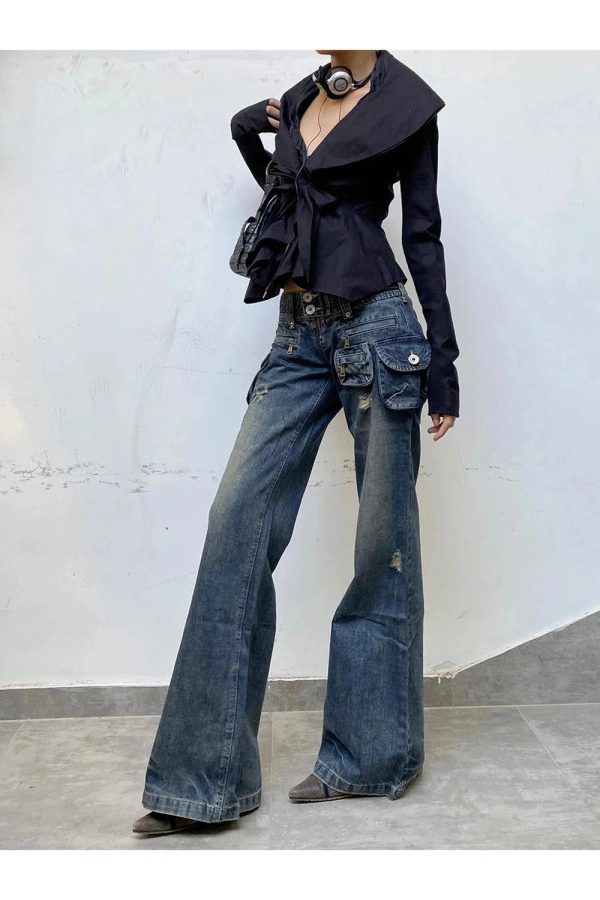 Cargo Chic Wide-Leg Jeans - Cute 2000s Outfits & Y2K Fashion Inspiration