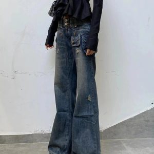 Cargo Chic Wide-Leg Jeans - Cute 2000s Outfits & Y2K Fashion Inspiration