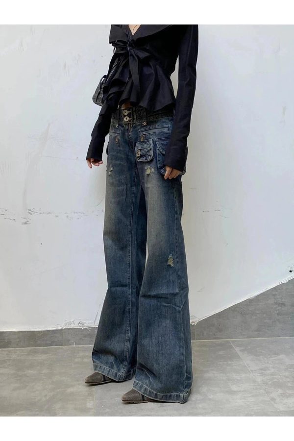 Cargo Chic Wide-Leg Jeans - Cute 2000s Outfits & Y2K Fashion Inspiration