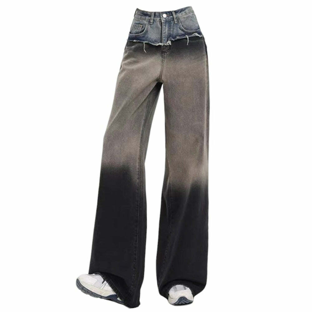 Control Freak Layered Baggy Jeans - Iconic Y2K Fashion Outfit for Fall