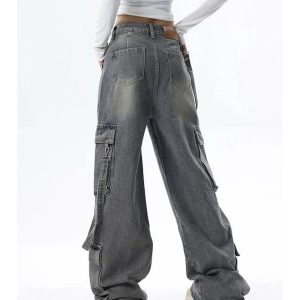 Extreme Wide-Leg Cargo Jeans - Iconic Y2K Fashion Outfit for Fall 2000s