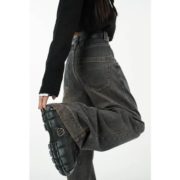 Faded Grunge Baggy Jeans - Cute 2000s Outfits & Y2K Fashion Inspiration