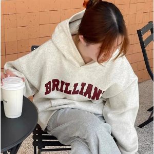 Fall Brilliant Statement Hoodie - Y2K Fashion Outfit for 2000s Style