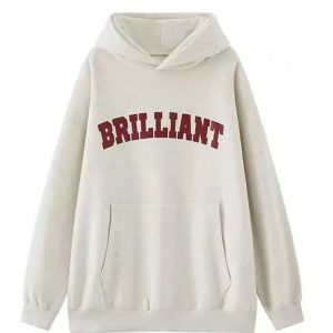 Fall Brilliant Statement Hoodie - Y2K Fashion Outfit for 2000s Style