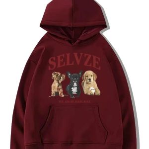 Fall Cute Puppy Graphic Hoodie - Y2K Fashion Outfit for 2000s Aesthetic