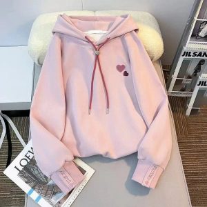 Fall Sweetheart Charm Hoodie - Y2K Fashion Outfit for 2000s Style