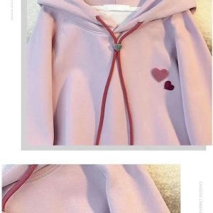 Fall Sweetheart Charm Hoodie - Y2K Fashion Outfit for 2000s Style