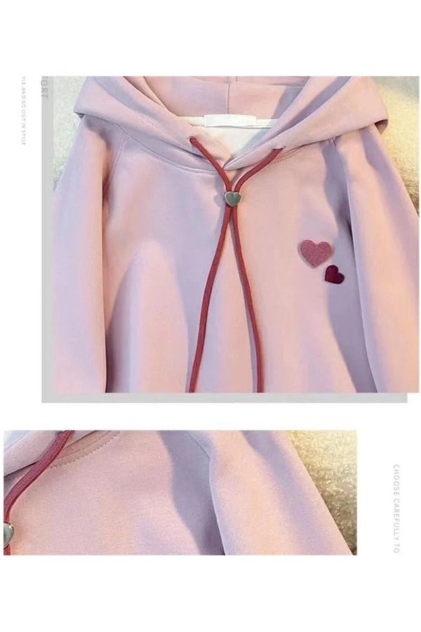 Fall Sweetheart Charm Hoodie - Y2K Fashion Outfit for 2000s Style