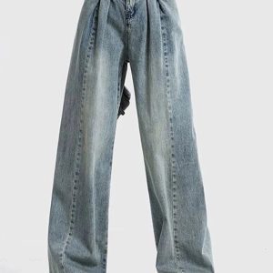 Fall Ultra Wide-Leg Baggy Jeans - Y2K Fashion Outfits & 2000s Style