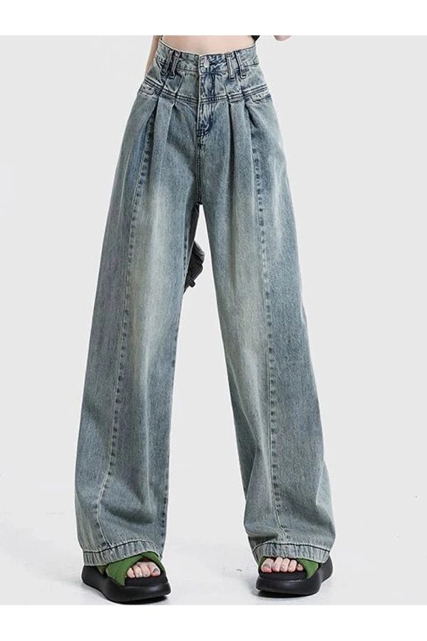 Fall Ultra Wide-Leg Baggy Jeans - Y2K Fashion Outfits & 2000s Style