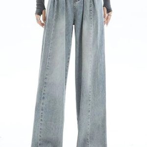 Fall Ultra Wide-Leg Baggy Jeans - Y2K Fashion Outfits & 2000s Style