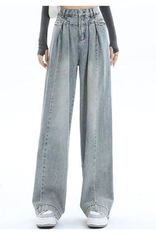 Fall Ultra Wide-Leg Baggy Jeans - Y2K Fashion Outfits & 2000s Style