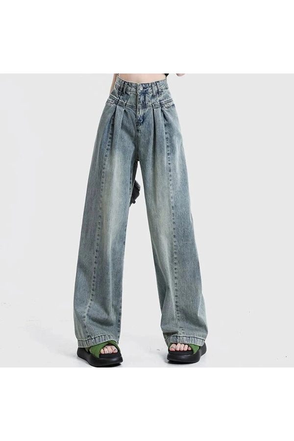 Fall Ultra Wide-Leg Baggy Jeans - Y2K Fashion Outfits & 2000s Style