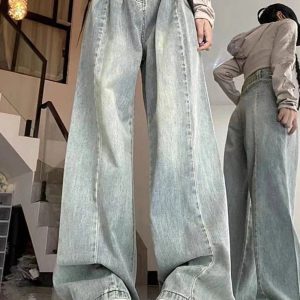 Fall Ultra Wide-Leg Baggy Jeans - Y2K Fashion Outfits & 2000s Style