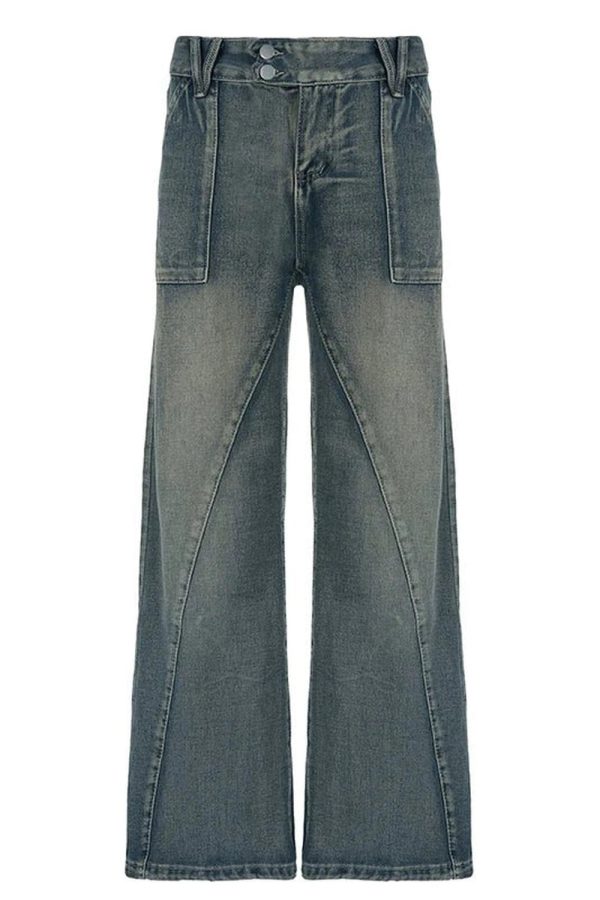 Fall Vintage Washed Baggy Jeans - Cute 2000s Outfits & Y2K Fashion