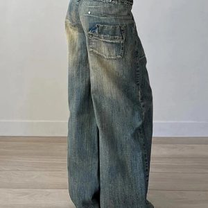 Fall Vintage Washed Baggy Jeans - Cute 2000s Outfits & Y2K Fashion