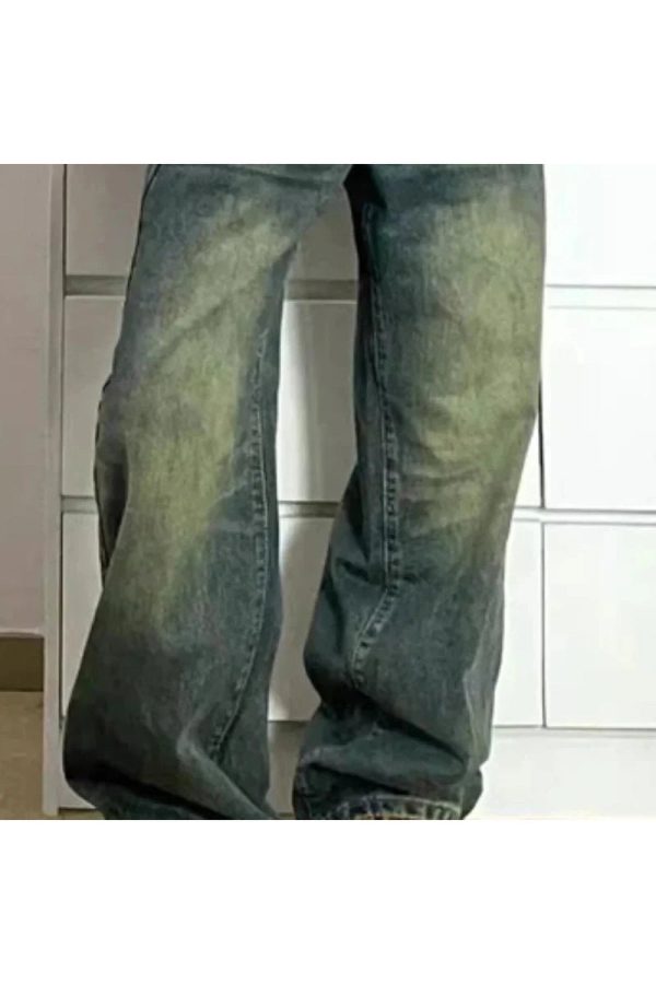 Fall Washed Low-Rise Baggy Jeans - Y2K Fashion Outfits for Trendy Looks