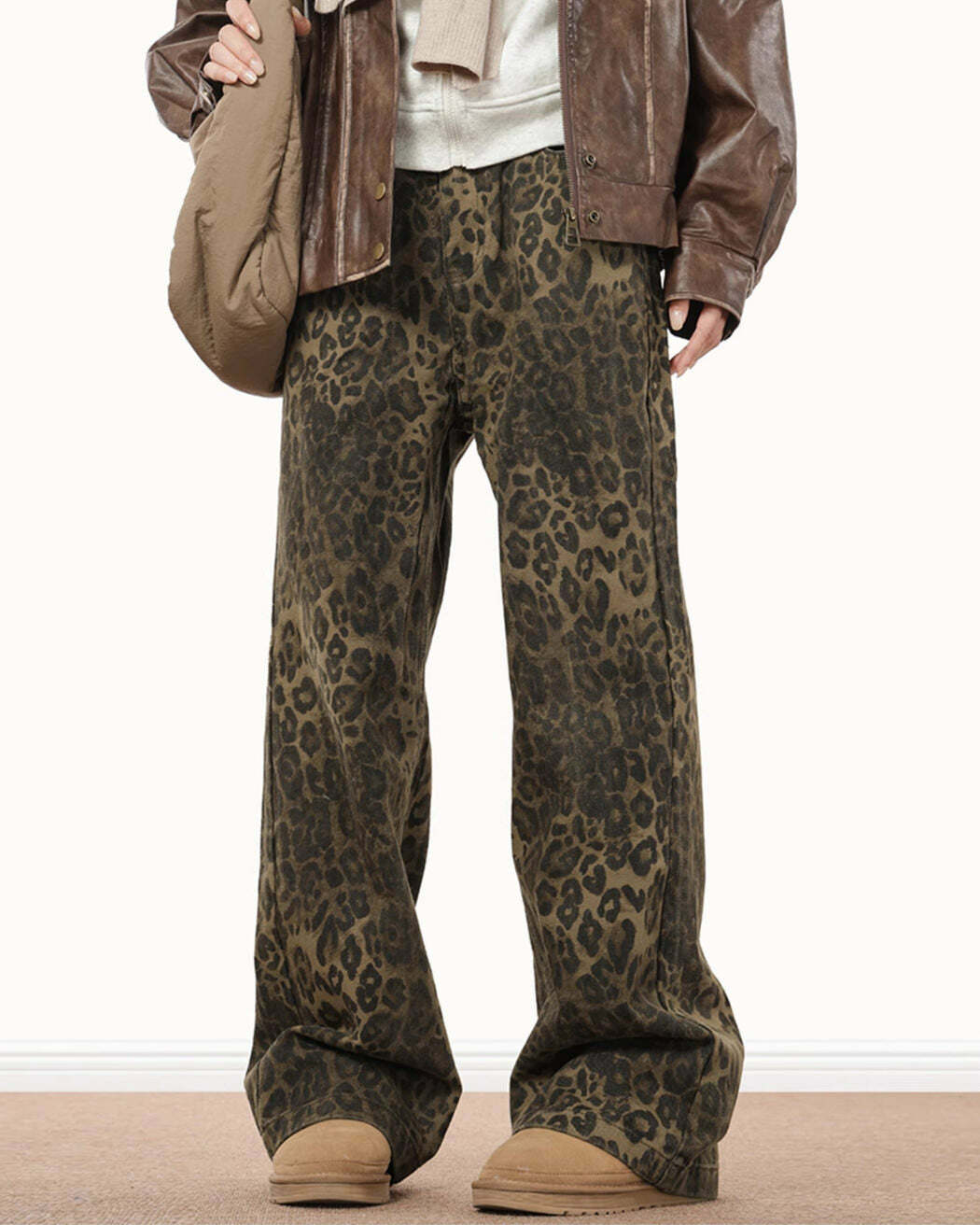 Ferocious Fancy Leopard Print Jeans - Iconic Y2K Fashion Outfit