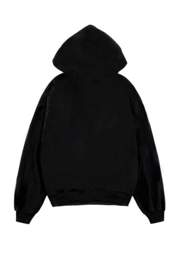 Grunge Noir Graphic Hoodie - Y2K Fashion, 2000s Outfits, McBling Style