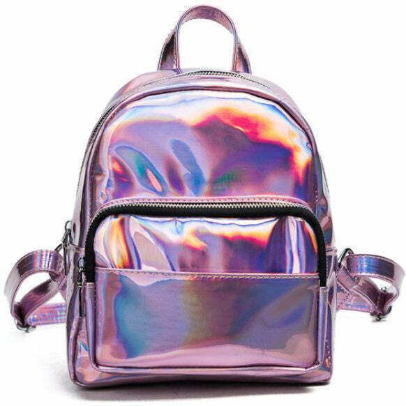 Holo Mini Backpack - Trendy Y2K Fashion, 2000s Aesthetic Bag for Women