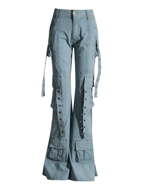 Hybrid Harness Split Jeans - Trendy 2000s Fashion Outfit for Y2K Style