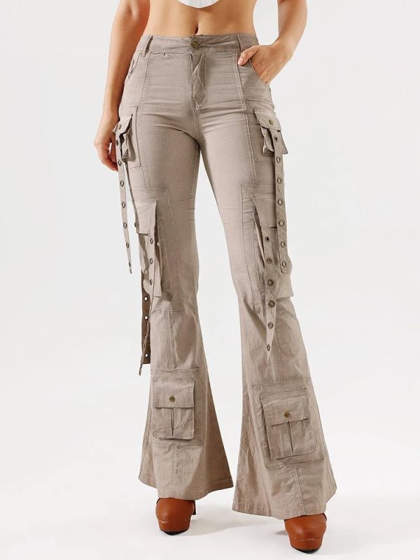 Hybrid Harness Split Jeans - Trendy 2000s Fashion Outfit for Y2K Style