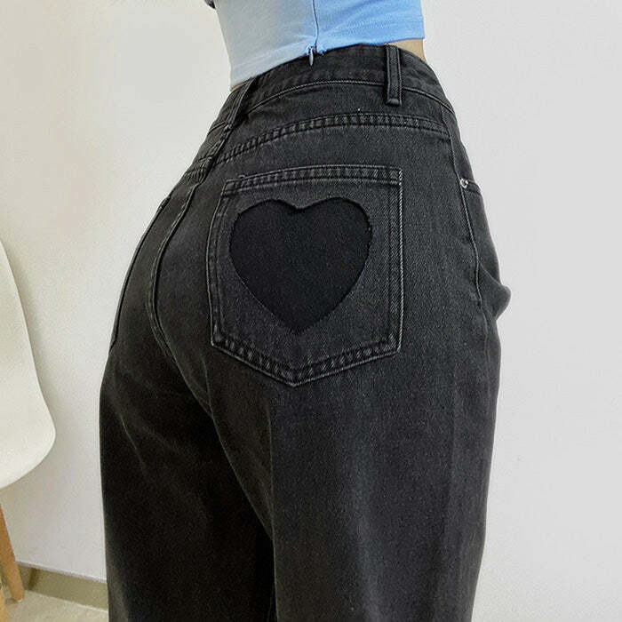 Love Bites Gradient Jeans - Iconic Y2K Fashion Outfit for Trendy Women