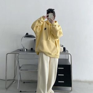 Minimalist Pastel Hoodie - Y2K Fashion Outfit for 2000s Style Aesthetic