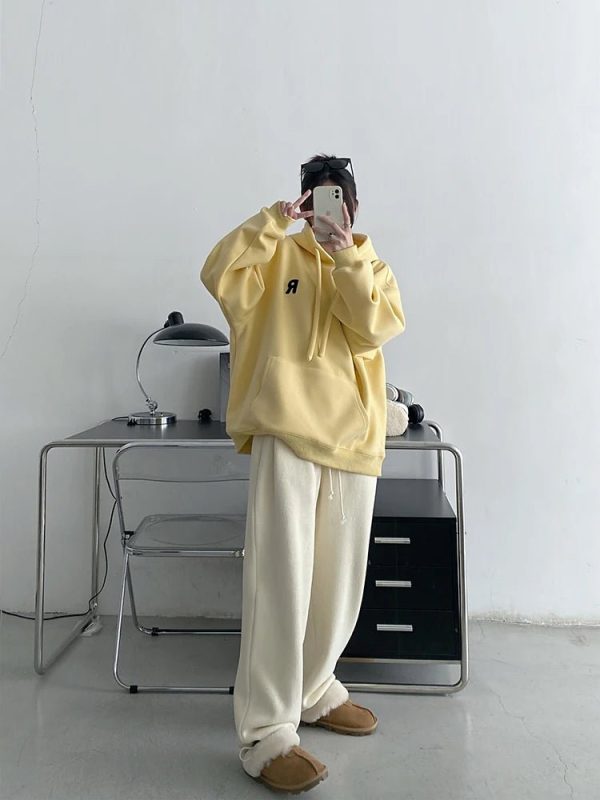 Minimalist Pastel Hoodie - Y2K Fashion Outfit for 2000s Style Aesthetic