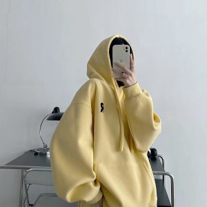 Minimalist Pastel Hoodie - Y2K Fashion Outfit for 2000s Style Aesthetic