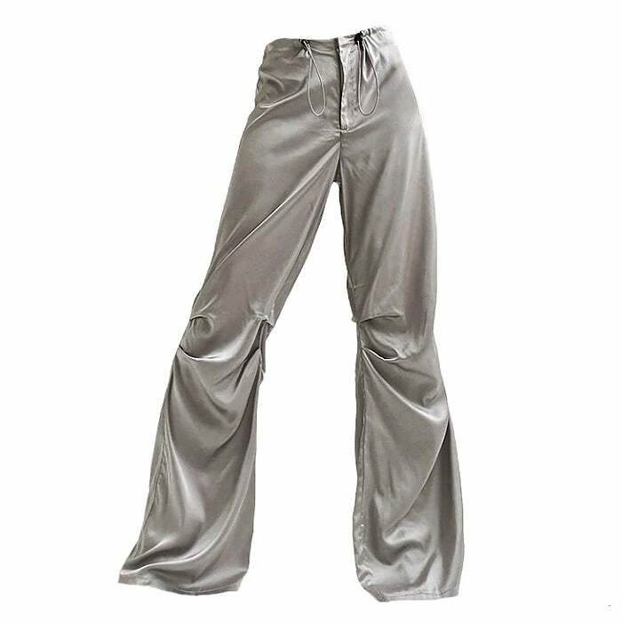 Miracle Satin Wide Pants - Iconic Y2K Fashion Outfit for Trendy Women