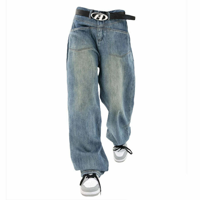 Nonconformist Wide Jeans - Trendy 2000s Fashion Outfit for Y2K Style