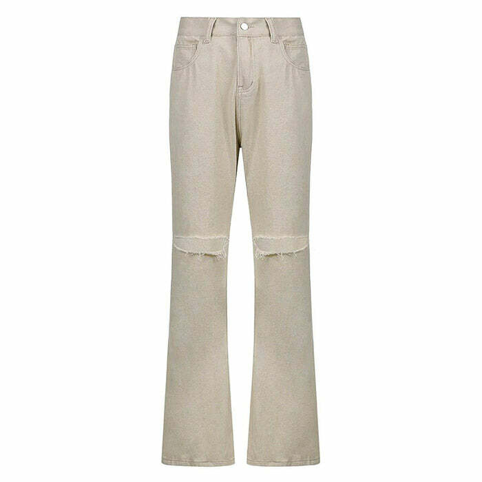 Portrait Mode Flare Jeans - Iconic Y2K Fashion Outfits for Trendy Women