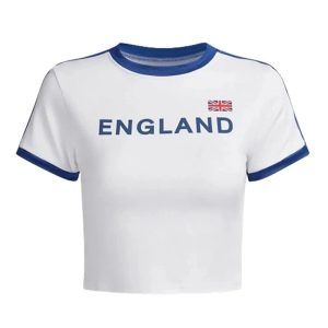 Retro England Ringer Top - Y2K Fashion Outfit, 2000s Style Inspiration