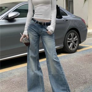 Retro High-Waisted Wide-Leg Jeans for Y2K Fashion & 2000s Outfits