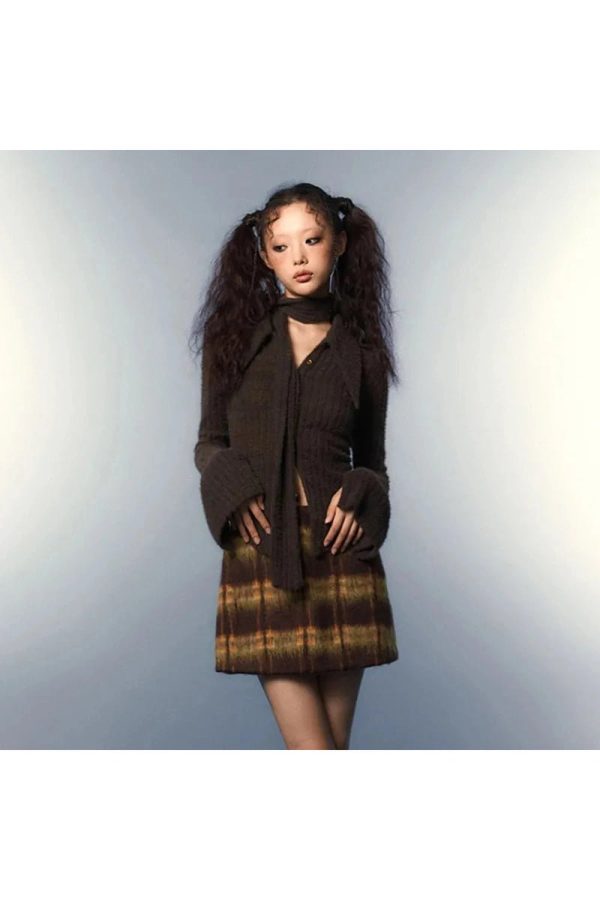 Ribbed Bell Sleeve Knit Top - Cute 2000s Outfits & Y2K Fashion Inspiration