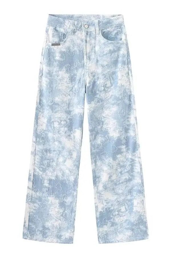 Sky Wash Wide-Leg Jeans - Cute 2000s Outfits, Y2K Fashion Inspiration