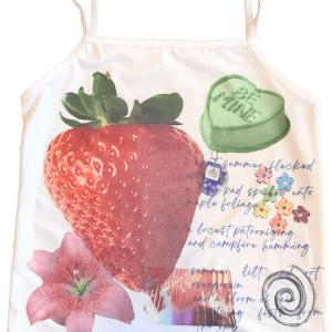 Strawberry Dreams Collage Top - Trendy Y2K Fashion Outfit for Fall 2000s