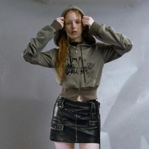 Street Edge Hoodie - Y2K Fashion Outfit, 2000s Style, McBling Aesthetic