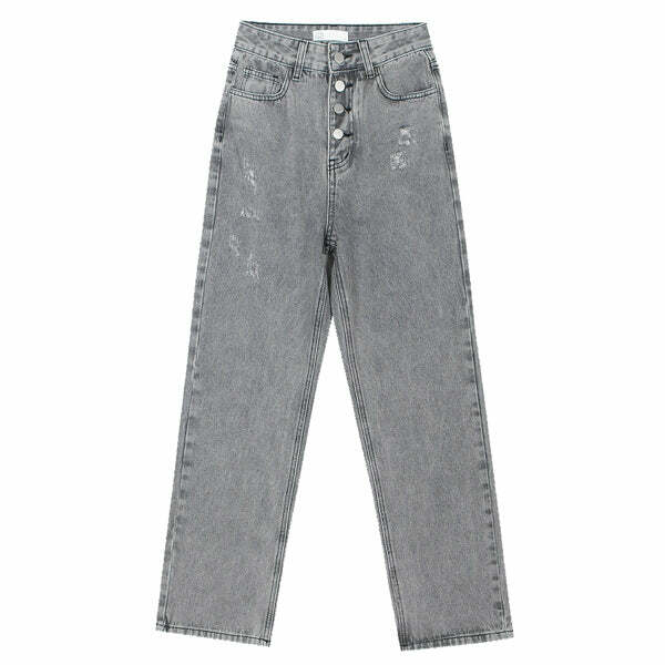 Teen Craft Grey Baggy Jeans - Y2K Fashion Outfit for 2000s Style